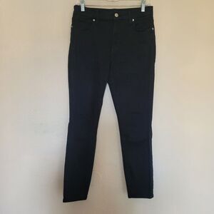 Good American Jeans Good Legs Crop Size 29 28x27 Black High Rise Skinny Slim Euc